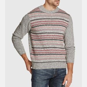 Weatherproof Vintage Men's Gray Long-Sleeve Pullover Crew-Neck Sweater Large